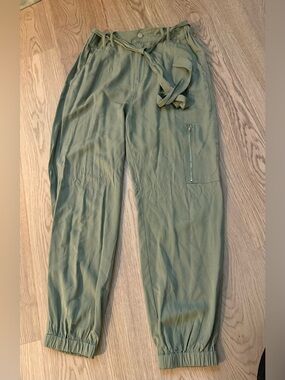 entro Olive Green Utility Jogger Pants